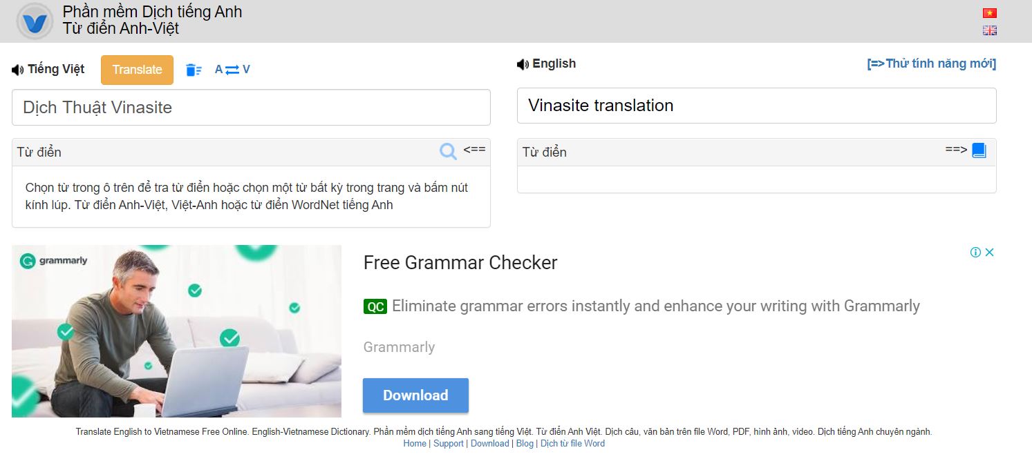 Phần mềm dịch thuật online VIKI Translator
