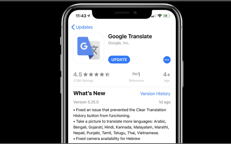 Phần mềm dịch tiếng Anh trên điện thoại: Google Translate