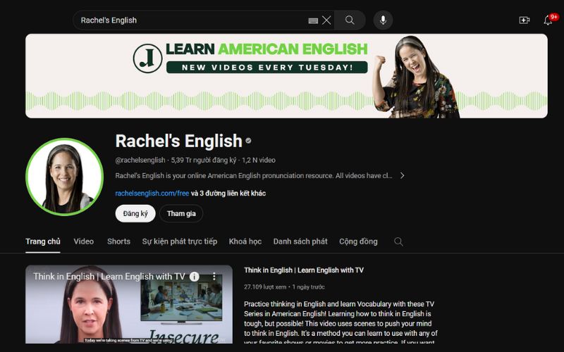 Học tiếng Anh online miễn phí cùng Rachel's English