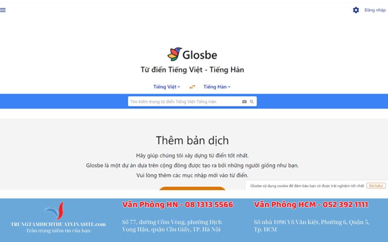 website dịch tiếng Hàn online miễn phí