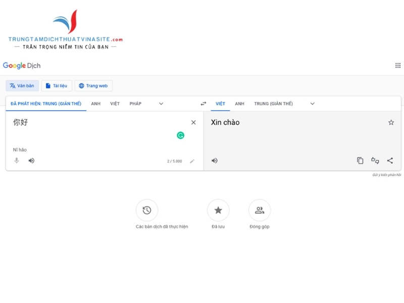 Phần mềm dịch tiếng Trung sang tiếng Việt